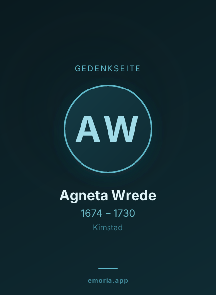 Gedenkportrait von Agneta Wrede