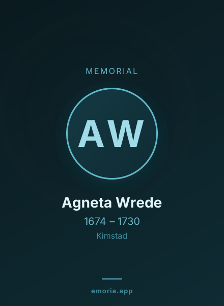 Memorial portrait of Agneta Wrede