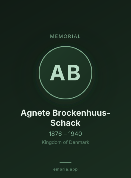 Memorial portrait of Agnete Brockenhuus-Schack