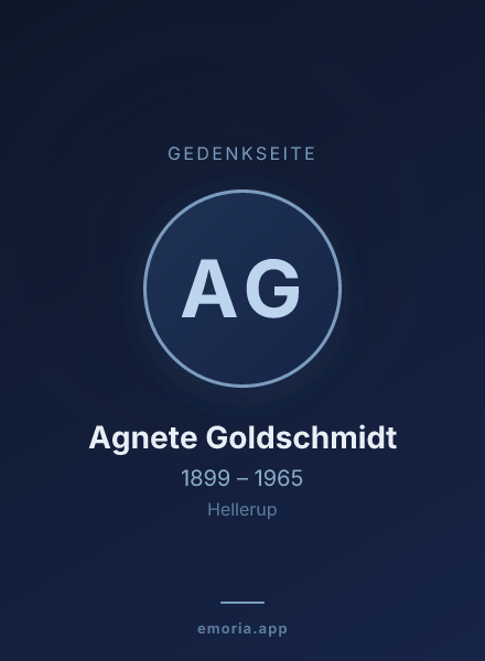 Gedenkportrait von Agnete Goldschmidt