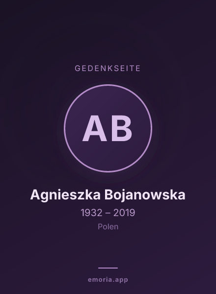 Gedenkportrait von Agnieszka Bojanowska