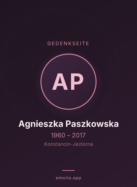 Gedenkportrait von Agnieszka Paszkowska