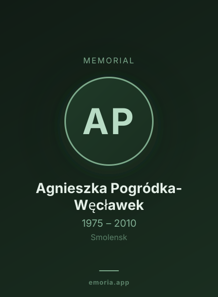 Memorial portrait of Agnieszka Pogródka-Węcławek