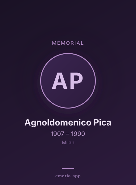 Memorial portrait of Agnoldomenico Pica