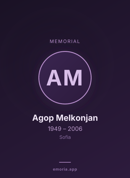 Memorial portrait of Agop Melkonjan