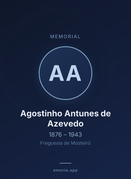 Memorial portrait of Agostinho Antunes de Azevedo