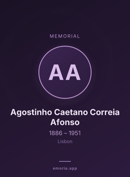 Memorial portrait of Agostinho Caetano Correia Afonso