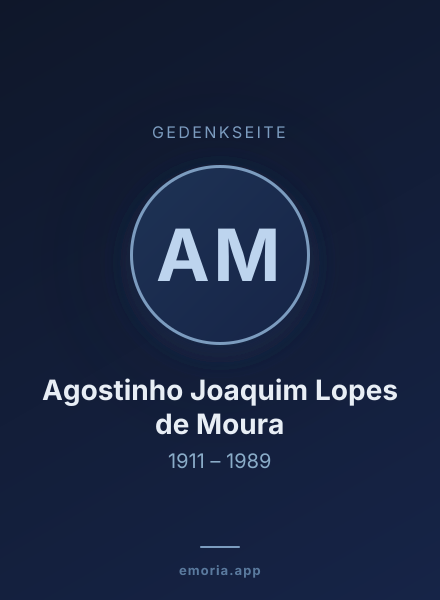 Gedenkportrait von Agostinho Joaquim Lopes de Moura