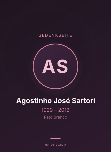 Gedenkportrait von Agostinho José Sartori