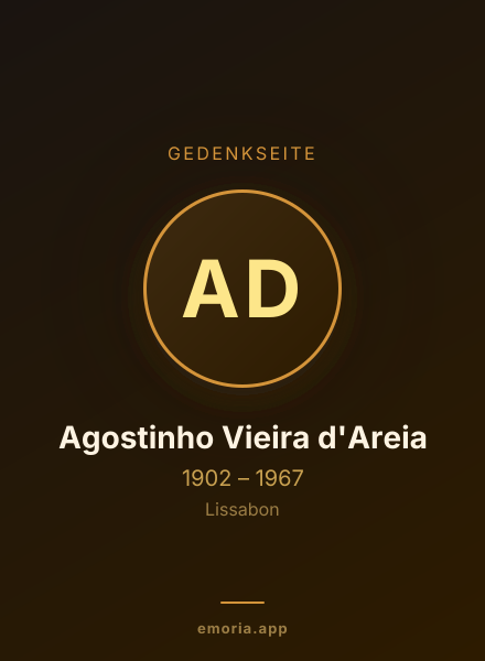 Gedenkportrait von Agostinho Vieira d'Areia