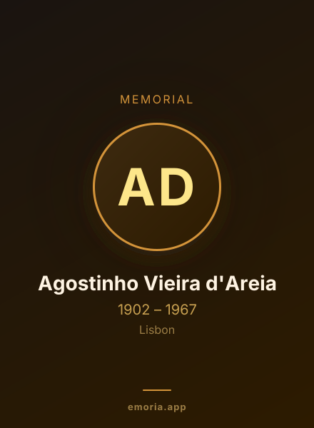 Memorial portrait of Agostinho Vieira d'Areia