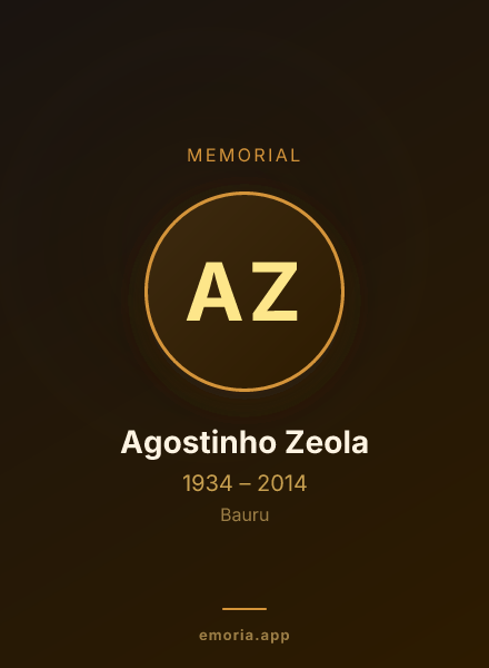Memorial portrait of Agostinho Zeola