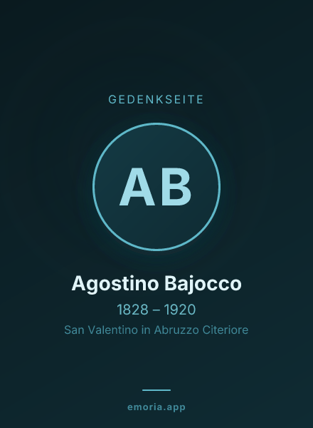 Gedenkportrait von Agostino Bajocco