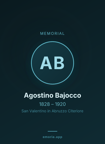 Memorial portrait of Agostino Bajocco