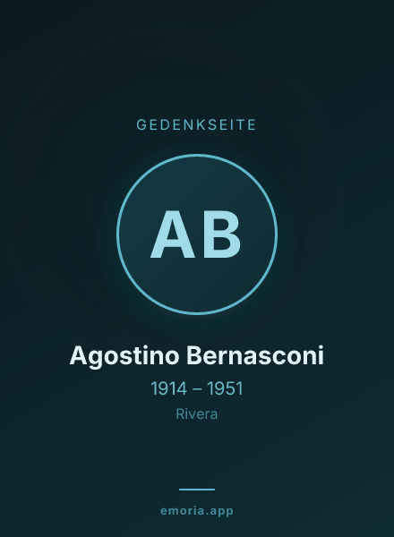 Gedenkportrait von Agostino Bernasconi