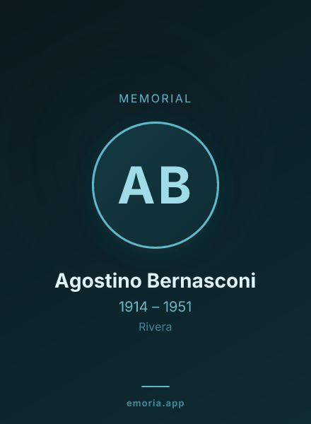 Memorial portrait of Agostino Bernasconi