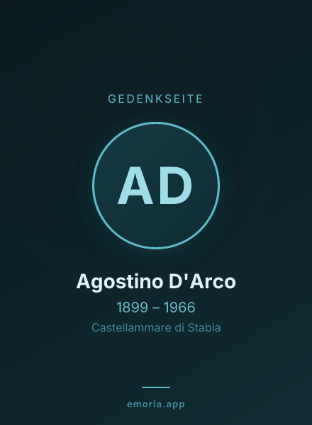 Gedenkportrait von Agostino D'Arco