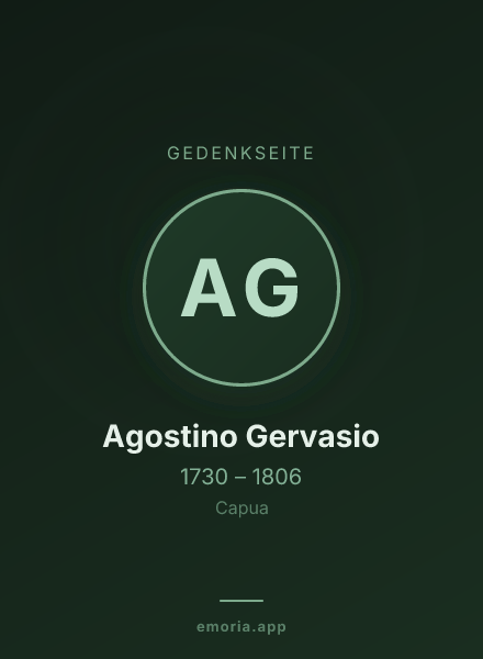 Gedenkportrait von Agostino Gervasio