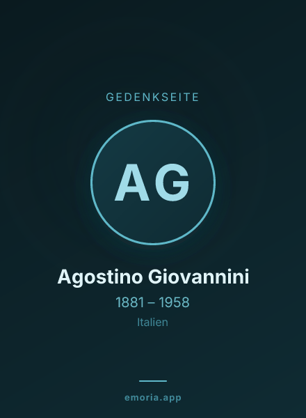 Gedenkportrait von Agostino Giovannini