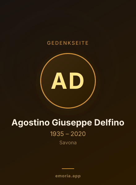 Gedenkportrait von Agostino Giuseppe Delfino