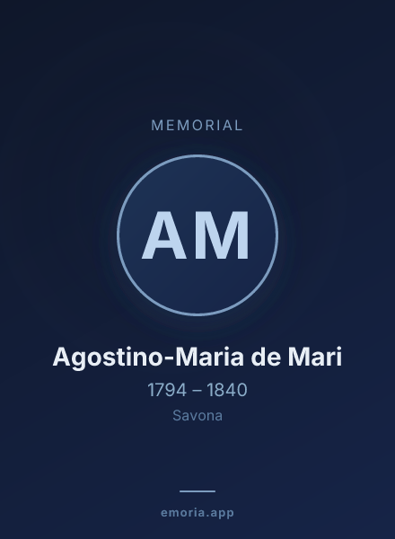 Memorial portrait of Agostino-Maria de Mari