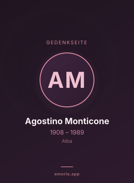 Gedenkportrait von Agostino Monticone