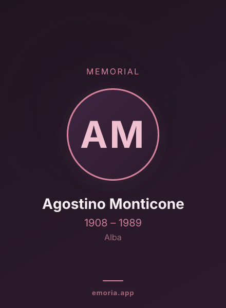 Memorial portrait of Agostino Monticone