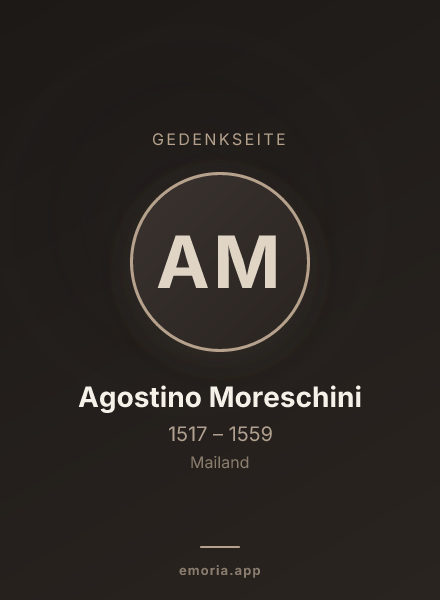 Gedenkportrait von Agostino Moreschini