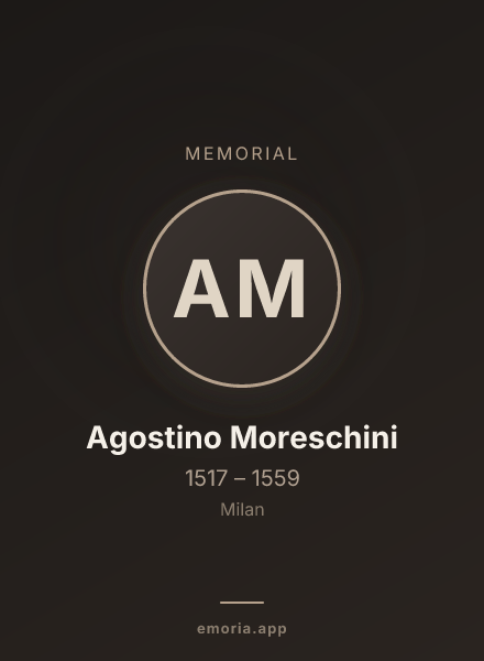 Memorial portrait of Agostino Moreschini