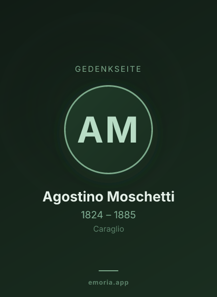 Gedenkportrait von Agostino Moschetti
