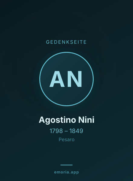 Gedenkportrait von Agostino Nini