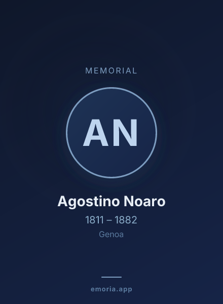 Memorial portrait of Agostino Noaro