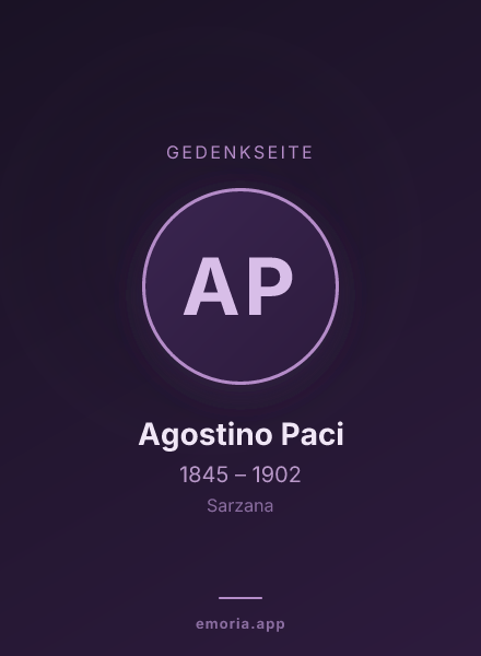 Gedenkportrait von Agostino Paci