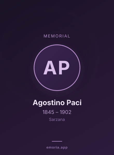 Memorial portrait of Agostino Paci