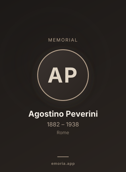 Memorial portrait of Agostino Peverini