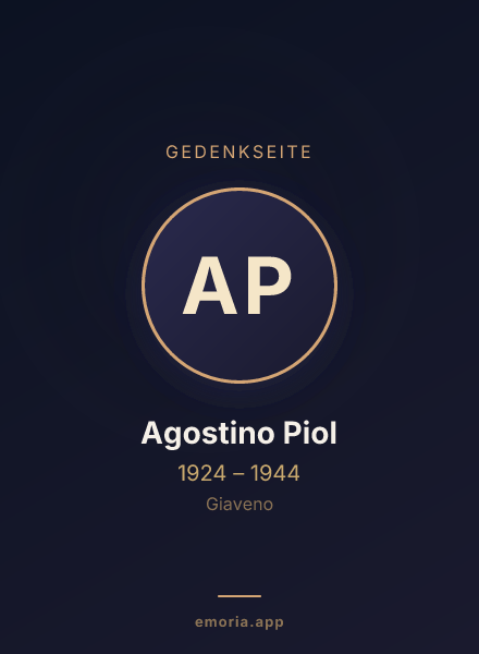 Gedenkportrait von Agostino Piol