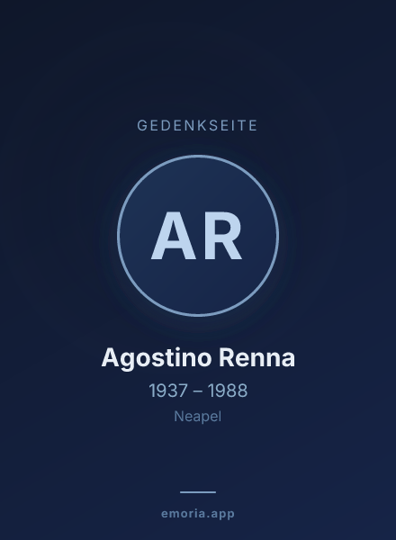 Gedenkportrait von Agostino Renna