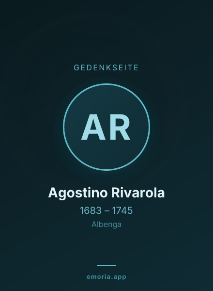 Gedenkportrait von Agostino Rivarola