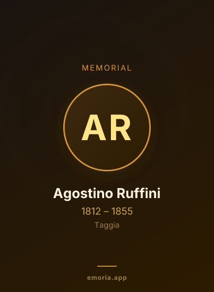 Memorial portrait of Agostino Ruffini