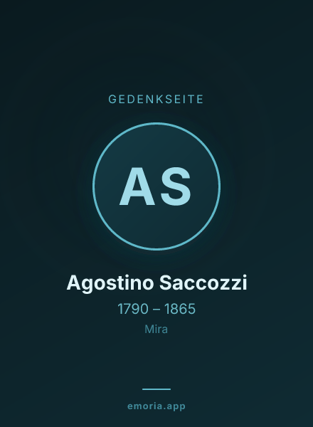 Gedenkportrait von Agostino Saccozzi
