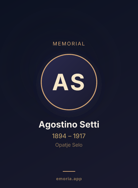Memorial portrait of Agostino Setti