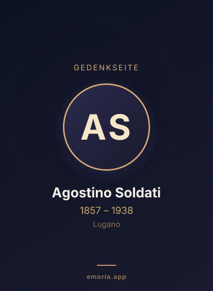 Gedenkportrait von Agostino Soldati