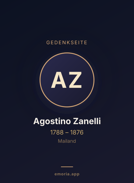 Gedenkportrait von Agostino Zanelli