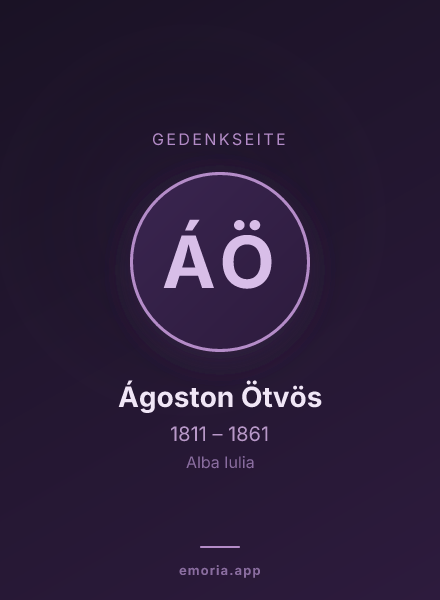 Gedenkportrait von Ágoston Ötvös