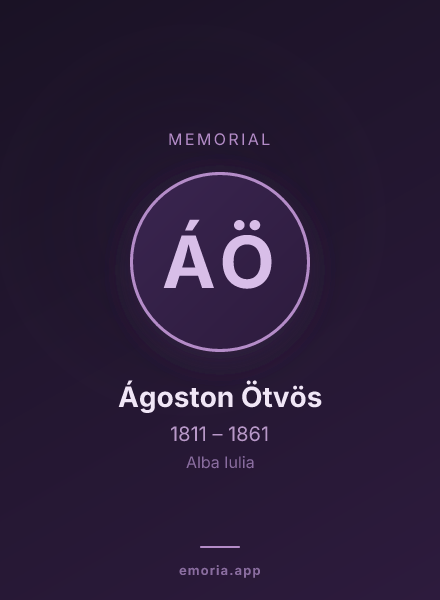 Memorial portrait of Ágoston Ötvös