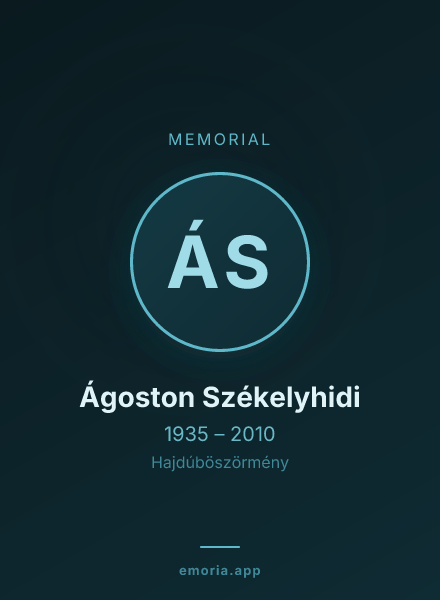 Memorial portrait of Ágoston Székelyhidi