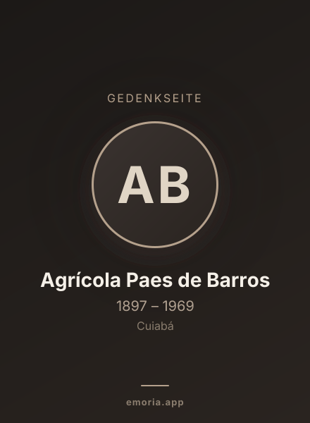 Gedenkportrait von Agrícola Paes de Barros