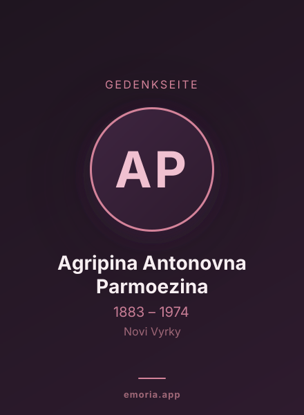 Gedenkportrait von Agripina Antonovna Parmoezina