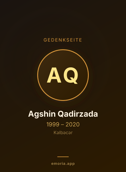 Gedenkportrait von Agshin Qadirzada
