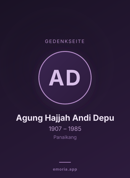 Gedenkportrait von Agung Hajjah Andi Depu